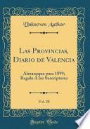 libro Las Provincias, Diario De Valencia, Vol. 20