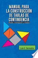 libro Manual Para La Construccin De Tablas De Contingencia
