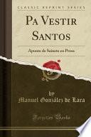 libro Pa Vestir Santos