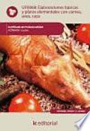 libro Elaboraciones Básicas Y Platos Elementales Con Carnes, Aves Y Caza   Uf0068