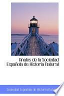 libro Anales De La Sociedad Espanola De Historia Natural