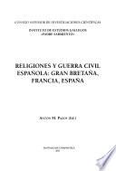 libro Religiones Y Guerra Civil Española