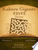 libro Kakuro Gigante 22x22 Deluxe   Volumen 4   249 Puzzles