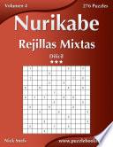 libro Nurikabe Rejillas Mixtas   Difícil   Volumen 4   276 Puzzles