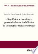 libro Lingüística Y Cuestiones Gramaticales En La Didáctica De Las Lenguas Iberorrománicas