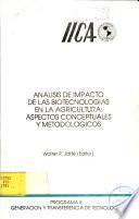 libro Análisis De Impacto De Las Biotecnologías En La Agricultura