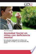 libro Ansiedad Social En Niños Con Deficiencia Mental