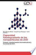 libro Capacidad Fotodegradante De Las Nanopartículas De Zno