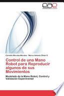 libro Control De Una Mano Robot Para Reproducir Algunos De Sus Movimientos