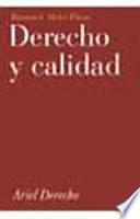 libro Derecho Y Calidad