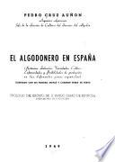 libro El Algodonero En España