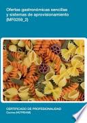 libro Mf0259_2   Ofertas Gastronómicas Sencillas Y Sistemas De Aprovisionamiento