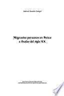libro Migrantes Peruanos En Suiza A Finales Del Siglo Xx