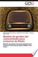 libro Modelo De Gestión Del Conocimiento Para Emisoras De Radio