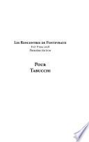 libro Pour Tabucchi