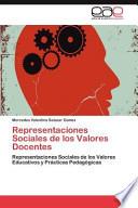libro Representaciones Sociales De Los Valores Docentes